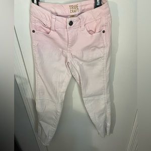 True Craft girls size 10 jeans pink/white ombré , gently worn